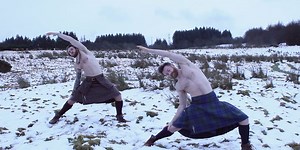 The internet is obsessed with these kilted yoga guys