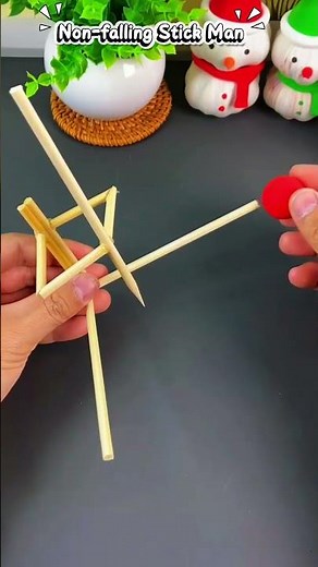 Amazing Non-Falling Stick Man Toy | Easy DIY Balancing Craft