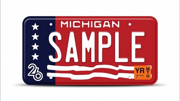 Michigan revives iconic red, white and blue plate for US 250th anniversary in 2026