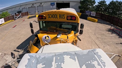 Making the Safest Vehicle on the Road Even Safer. As part of Blue Bird's Next Level Safety announcement in June 2024, we performed a crash test at @IMMI's state-of-the-art CAPE facility. This controlled demonstration highlighted the real-world safety advantages of Blue Bird school buses equipped with standard three-point seat belts and our exclusive 4Front steering wheel airbag. The crash test results clearly showed how these industry-first safety advancements, now standard on Blue Bird school b