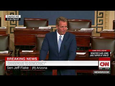 Sen. Jeff Flake announces retirement with fiery speech