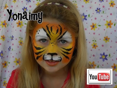 PINTACARITAS DE TIGRE .- FACE PAINTING TIGER .