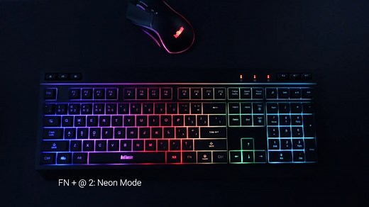 Watch RedThunder K20 Wireless Gaming Keyboard RGB Light Adjustment on Amazon Live