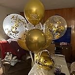 TONIFUL 4 Set Metallic Blue Silver Balloon Stand Balloon Centerpiece Table