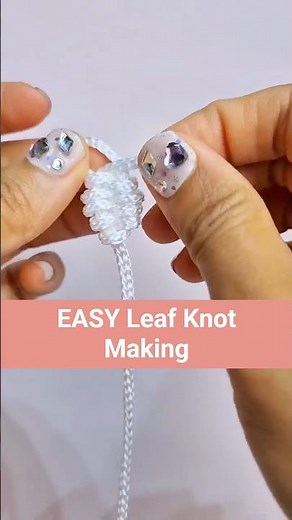 How to easily tie a leaf Knot with cord to make a bracelet at home DIY Tutorial making for beginners