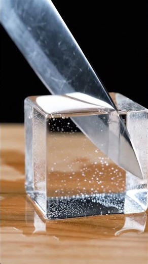 Chopping a WATER BLOCK in Real Life 🧊🔪