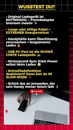 Warum dein Handy NIE schnell lädt ⚡😳