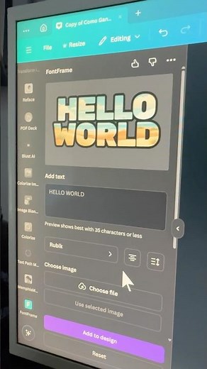 Como Colocar Imagem de Fundo em Texto no Canva? Front Frame