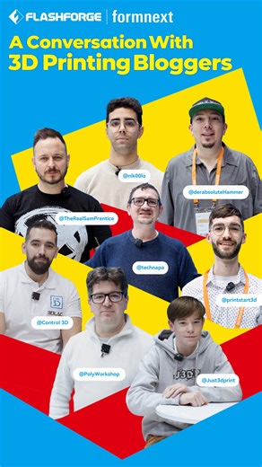 Flashforge on Instagram: "At Formnext 2025, we spoke with KOLs from different countries and heard their thoughts, expectations, and experiences with Flashforge products. This video brings together a variety of voices and perspectives within the global 3D printing community. Thank you to all the creators who joined us and shared their insights. 💙 #flashforge #formnxt2025 #3dprinting"