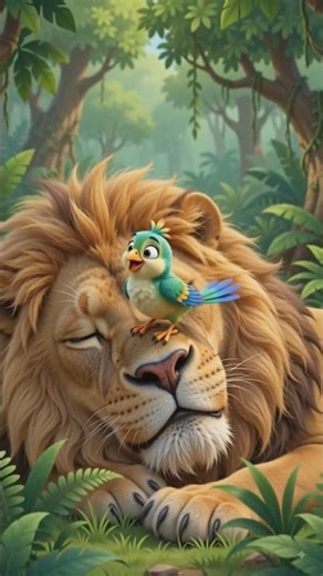 ​आलसी शेर और जादुई चिड़िया की कहानी 🦁🐦 | Hindi Cartoon Story | Toon Kahani