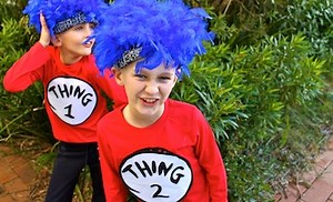 Dress Up Costumes: Thing 1 and Thing 2 - No-sew Dress Ups - Easy Costumes