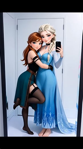 entaitoeslickerr on Instagram: "Elsa and Anna are about to have the best sleepover of their lives 😹 #frozen"