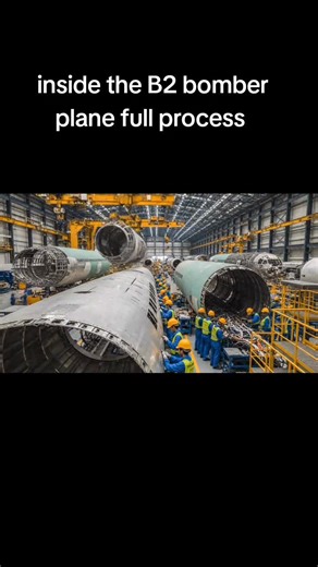 inside the b2 bomber plane full process how is made #airoplane #factory #foryoupagе
