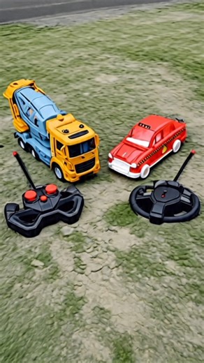 taski car vs cement mixer truck rc new Unboxing car // #shorts