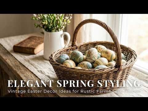 Vintage Easter Decor Ideas for Rustic Farmhouse Homes | Cozy & Elegant Spring Styling