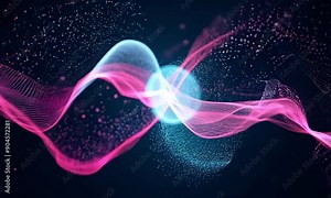 Abstract splash Fluid neon Particle Animation Colorful Digital Particles Background Loop