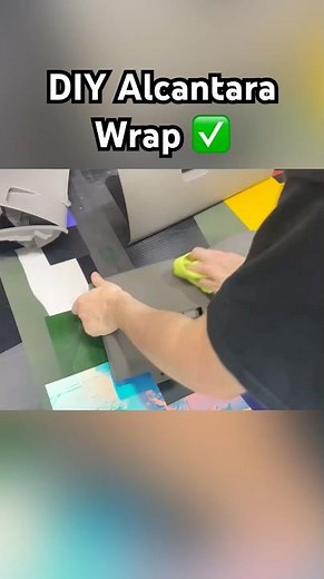 How to alcantara wrap car interior DIY #alcantara #suede #diy