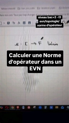 AlgèBrille | Topologie, espaces vectoriels normés, norme d'opérateurs linéaires. On explique avec un exemple comment calculer une norme d'opérateur.... | Instagram