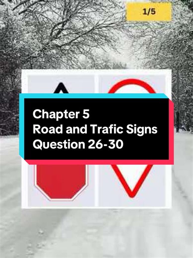 Uk Theory Test, Chapter 5 Road and Trafic Signs Question 26-30. Get ready for your theory test in UK with the new theory test questions 2026, practice video clip questions for theory test, and try our Theory test quiz Including to boost your chances of passing first time. Be honest! & How many did you get right? Comment your number below #theorytestuk #Roadsigns #drivingtheory #theorytestpractice