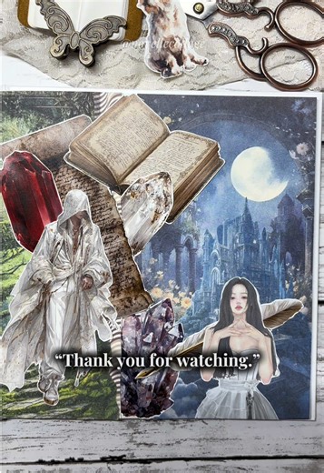 A promise never spoken. A page that remembers everything. Left here… quietly. #asmr #コラージュ #papercollage #journal #scrapbookjournal