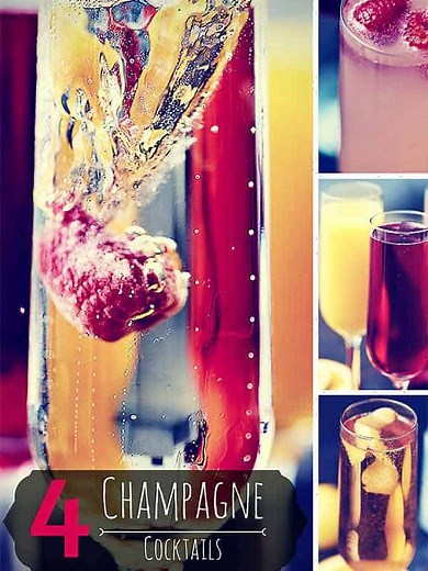 Champagne Cocktails - New Year's Eve Drinks 4 Ways!