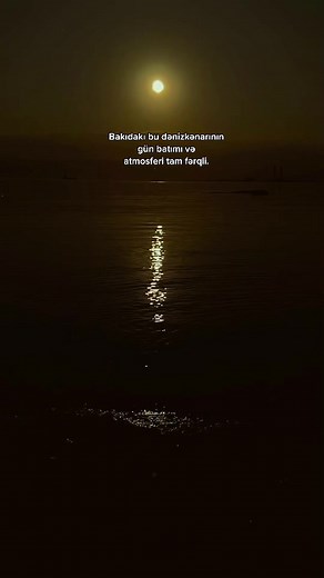 Bakı Dənizkənarında Gün Batımı Gözəlliyi
