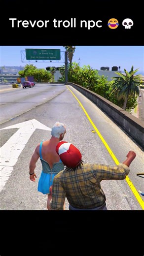 trevor trolling npc in gta 5 #gta #gtav #gtaonline #shorts #short #shortvideo #shortsfeed #gaming