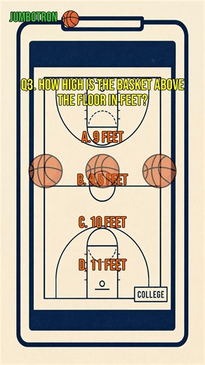 [NCAA Men's Hoops Quiz] If You Think The Rim Isn't 10 Feet, Quit Betting 🏀 #usa #marchmadness