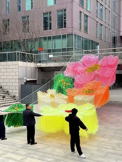 Colors Floating in the Wind: A City Art Installation