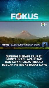 Gunung Merapi memuntahkan lava pijar dan mengalami erupsi dengan jarak luncur awan panas ribuan meter ke arah barat daya. Masyarakat diimbau menjauhi kawasan rawan 7 kilometer dari puncak gunung. #newsindosiar #fokusindosiar #gunungmerapi