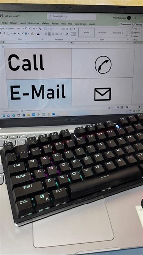 Call and Email Symbol Shortcut Key in Computer #shorts #computer #tipsandtricks #asmr