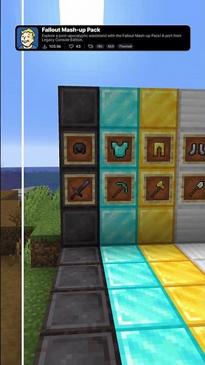 Fallout Mash-up Pack: Best Post-Apocalyptic Minecraft Texture Pack #minecraft #texturepack #shorts