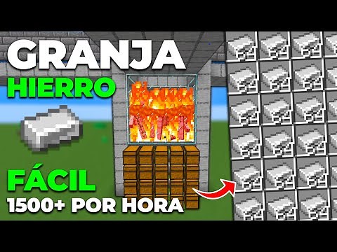 GRANJA de HIERRO 1.20 (+1500 Hierro/Hora) - Fácil y Eficiente - Tutorial Minecraft Java