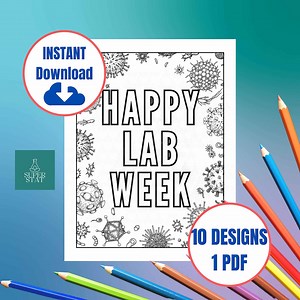 Printable Lab Week Game Digital Coloring PDF Laboratory Week 2026 Instant Download Laboratory Appreciation, Lab Story, Pathology Lab Week - Etsy