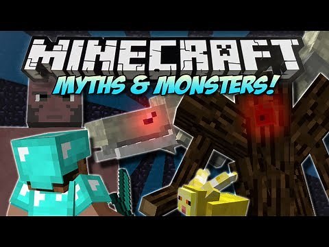 Minecraft | MYTHS & MONSTERS! (NEW Bosses, Mobs & Weapons!) | Mod Showcase [1.4.7]