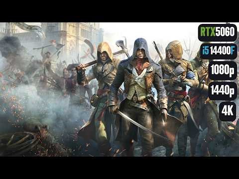 Assassin's Creed Unity RTX 5060 FPS TEST | AC Unity RTX 5060 & i5 14400F Benchmark