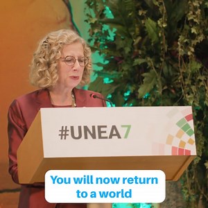 At #UNEA7 closing plenary, UN Environment Programme Executive Director, Inger Andersen, welcomed adoption of new resolutions on climate, nature, and pollution & urged countries to move faster from agreement to action. “UNEA is special,” she said, pointing to what cooperation can achieve. Full remarks: https://www.unep.org/news-and-stories/speech/unea-7-brightening-beacon-environmental-multilateralism | UN Environment Programme in Asia Pacific