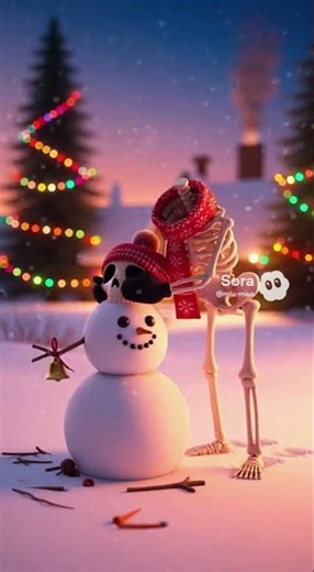 Skeleton Builds a Snowman… Then Adds His OWN Head ⛄💀
