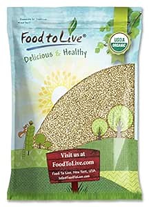 Food to Live Organic Buckwheat Groats, 10 Pounds – Whole Grain Buckwheat Seeds by Food to Live. Hulled, Non-GMO, Kosher, Raw, Vegan, Sirtfood. Bulk Cereal Grain