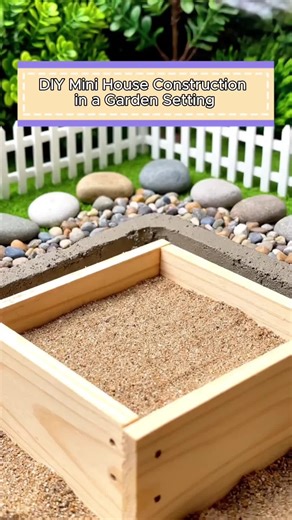 DIY Mini House Construction in a Garden Setting #minibricks #dreamhouse #tinyhouse #miniatures #quietbuilds