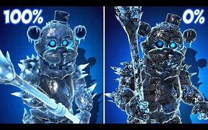 Black Ice Frostbear 100% vs. 0% Comparison | FNAF AR Special Delivery Workshop