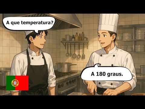10 Real Portuguese Conversations (A1–A2) | Everyday Food & Cooking