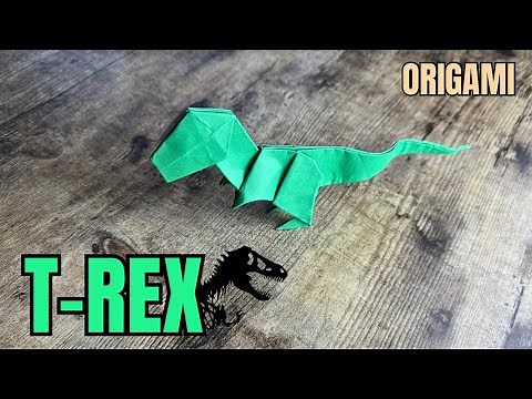 ORIGAMI T-REX EASY TUTORIAL | HOW TO MAKE ORIGAMI DINOSAUR T-REX | JURASSIC WORLD FROM PAPER CRAFT