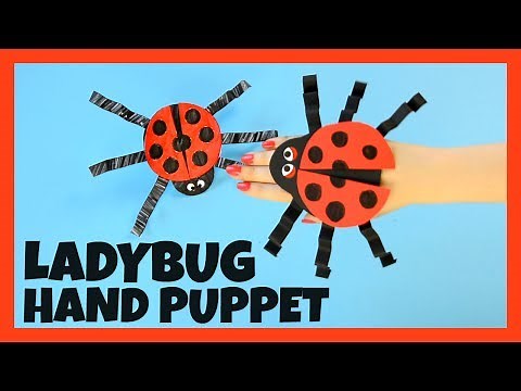 Ladybug Hand Puppet - paper crafts for kids with template