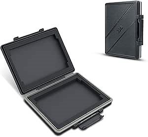 2 Slots Hard Drive Case for 2.5 inch SSD, Solid State Hard Drive Storage Protection Box, Water Resistant and Shockproof 2.5'' SSD Carrying Case