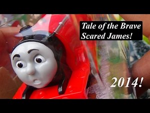 Unboxing Newly Re-Designed 2014 Trackmaster Tale of the Brave Scared James Surprise!