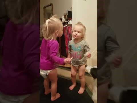 Twin stuff 22 months old Hugs and Kisses with Ring around the Rosie