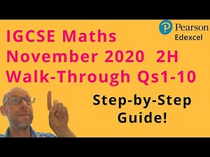 Edexcel IGCSE Maths Nov 2020 Paper 2H Part 1 (Q1-10)
