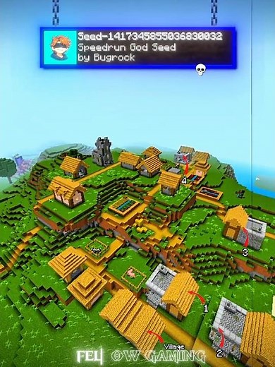 Minecraft God Speed Run Seed ☠️ #minecraft #minecraftshorts #minecraftseeds #viralshorts