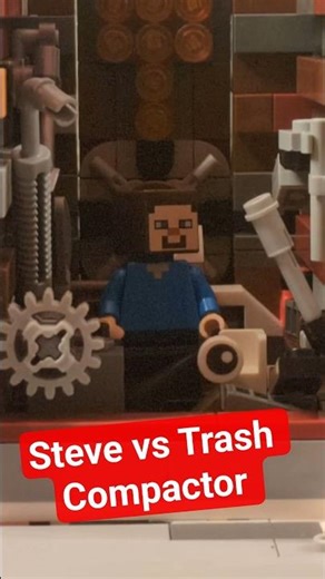 Lego Steve falls into Star Wars